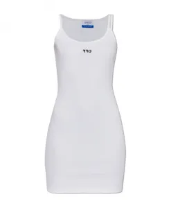 Полосатое платье Off White, белый