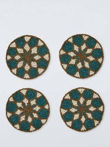 Бамбуковая подставка под стакан John Lewis, Set of 4, Dark Peacock