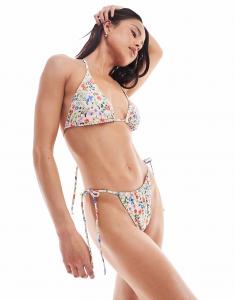 Комплект плавок-бикини Pieces с цветочным принтом