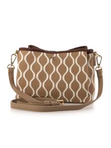 Сумка Cachecache / Сумка через плечо с тремя отделениями, жаккардовая, с различными узорами.