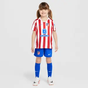 Детский комплект первой формы Атлетико Мадрид 2025-2026 Стадиум Найк Nike, красный/белый