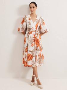 Фиолетовое платье миди Phase Eight, Multi