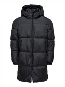 Зимнее пальто Давид черного цвета ONLY & SONS