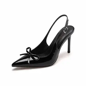 RoseDoris Тонкие каблуки женские бордово-черные, цвет Black