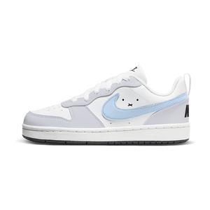 Court Borough Miffy Bunny устойчивые к истиранию низкие скейтерские кроссовки Blue для детей Nike, серый