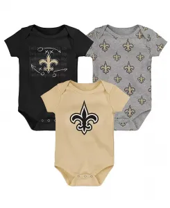 Детский набор боди New Orleans Saints Team Starter, 3 шт Outerstuff