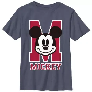 Футболка с рисунком Микки Мауса для мальчиков 8-20 лет Disney, синий
