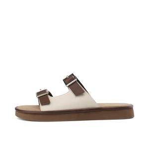 Тапочки-слайды женские OCCAMAN, Beige Black