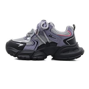 WARRIOR Кроссовки Abrasion Resistant Lightweight Height Increasing Low top Chunky Sneakers Women's Purple Gray Black