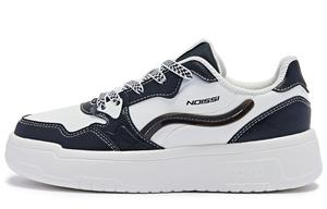 Кроссовки QIAODAN Skateboarding Shoes Women's Low-top Black/Ivory, черный/белый