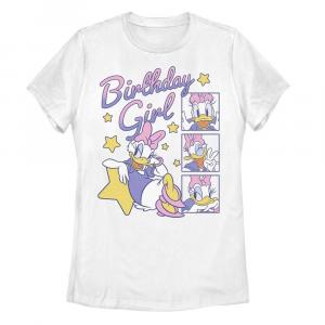 Футболка с рисунком для именинницы Disney's Daisy Duck Juniors, белый