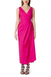 Платье Sandro Ferrone с v-образным вырезом, фуксия