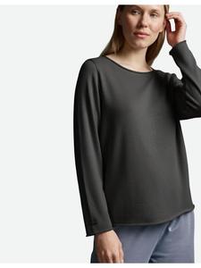 Рубашка с длинными рукавами из черного меланжа Cotton Candy