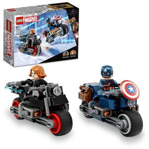 LEGO Marvel, кубики, мотоциклы Черной Вдовы и Капитана Америки, 76260