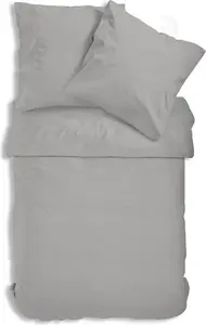 Постельное белье Uni Renforce 135x200 см или 155x220 см хлопок на молнии, цвет: серебристый, размер: 4 шт. 135x200 см One-Home