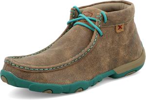 Ботинки Twisted X Men's Work Chukka Driving Moc, с мягким и стальным носком, бирюзовый