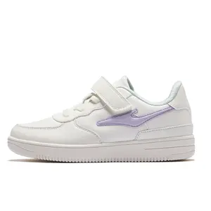 ERKE KIDS Низкие противоскользящие износостойкие кроссовки для скейтбординга белого и фиолетового цвета для детей