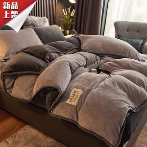 LUOLAI HOME Комплект постельного белья, 4 предмета, простыня на резинке, 150 см, серый