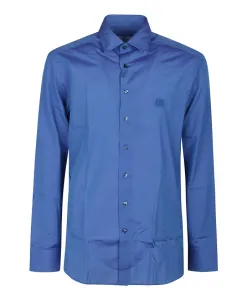 Рубашка с длинными рукавами и логотипом Etro, синий