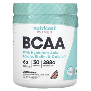 Добавка Nutricost Women BCAA With Hyaluroic Acid, Folate, Biotin, & Calcium со вкусом арбуза, 288 г