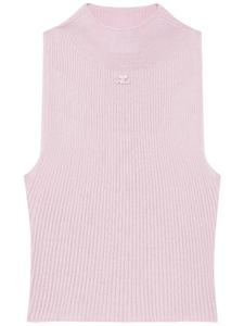 Courrèges топ с высоким воротником, розовый