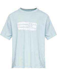 MM6 Maison Margiela футболка с принтом, синий