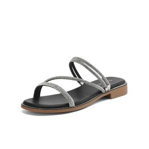 DAPHNE Женские бесшумные резиновые шлепанцы-слипоны черные, цвет Black