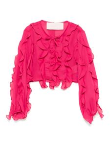 Блузка с оборками Miss Blumarine, розовый