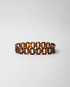 Ремень из плексигласа Prada, медовый / черепаховый