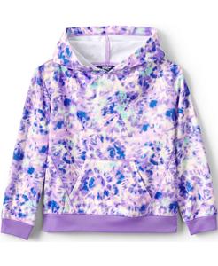 Детская спортивная толстовка с длинным рукавом Lands' End, Lilac multi tie dye