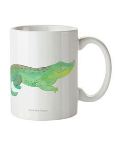 Детская кружка крокодил без слов в белом цвете Mr. & Mrs. Panda