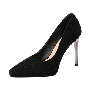 Женские туфли на тонком каблуке и высоком каблуке Zubumei, Black
