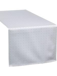 Redbest  Жаккардовая, хлопковая, тканая скатерть-дорожка Alcona серебристого цвета