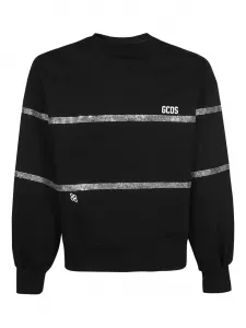 Толстовка, украшенная стразами GCDS, черный