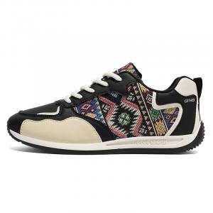 Износостойкие дышащие низкие кроссовки для детей и подростков Kung Fu partners, бежевый/черный