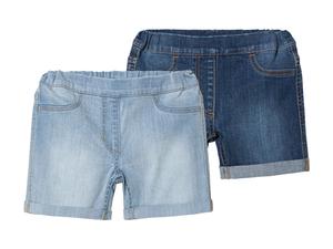 Джинсовые шорты lupilu для малышей, 2 шт., с эластичным поясом, синий