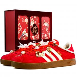 Adidas Кроссовки для скейтбординга Vl Court Classic, повышающие рост, нескользящие, низкие, унисекс, красные