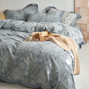 Antarctic Комплект постельного белья 1,5 м, 4 предмета: пододеяльник 200x230 см, простыня, 2 наволочки, цвет Qingying Floral Fragrance Ash, класс A, двухслойная пряжа, детское качество