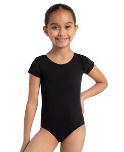 Купальник с коротким рукавом для девочек Capezio, черный