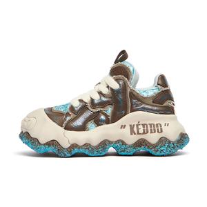 KEDDO Кроссовки Paint Is Not Dry Low Top Chunky Unisex сине-коричневые, цвет Blue Brown