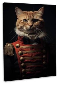 Картина на холсте Hustling Sharks Sir Cat lll, красный