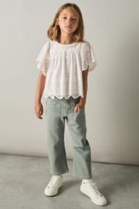 Блузка из хлопка Laverne с вышивкой Reiss, белый