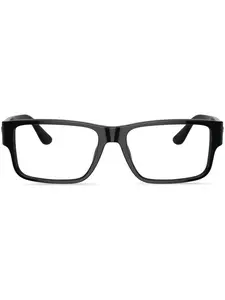 Очки в прямоугольной оправе с логотипом Versace, черный