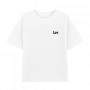 Футболка с коротким рукавом и V-образным вырезом для подростков Lee, белый
