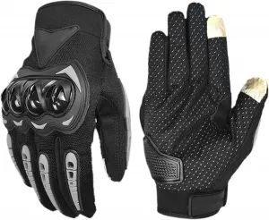 Мужские мотоциклетные перчатки, дышащие мотоциклетные перчатки | Перчатки для езды на мотоцикле с сенсорным экраном | Защитное снаряжение для горных мотоциклов и мотоспорта для работы, Grey