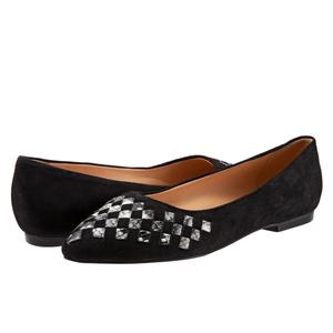 Балетки Trotters Estee Woven, Black Suede/Snake