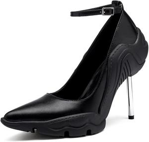 Женские туфли на шпильке Tsrenlmln, модный острый носок, серебристый металлический каблук 8 см, высокие каблуки