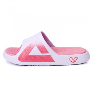Шлепанцы унисекс большие белые/розовые Peak