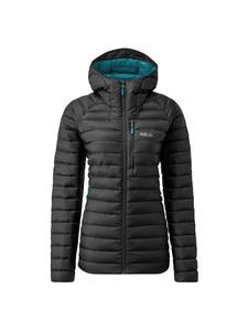 Длинная куртка Rab W MICROLIGHT ALPINE черного цвета