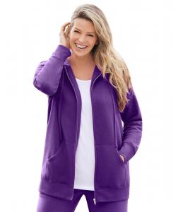 Толстовка на молнии из флиса больших размеров Better Fleece Woman Within, Radiant purple
